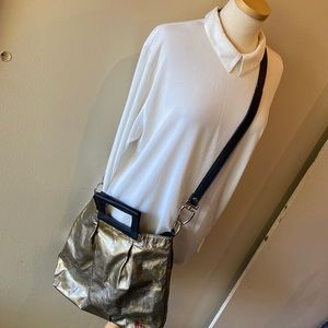 Gold metallic Crossbody bag